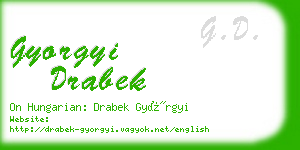 gyorgyi drabek business card